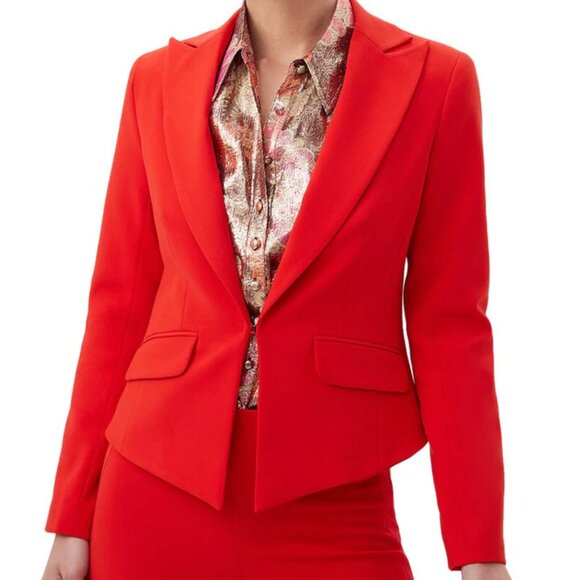 Trina Turk Atwood 2 Fitted Blazer - 0 - Red - Picture 1 of 10